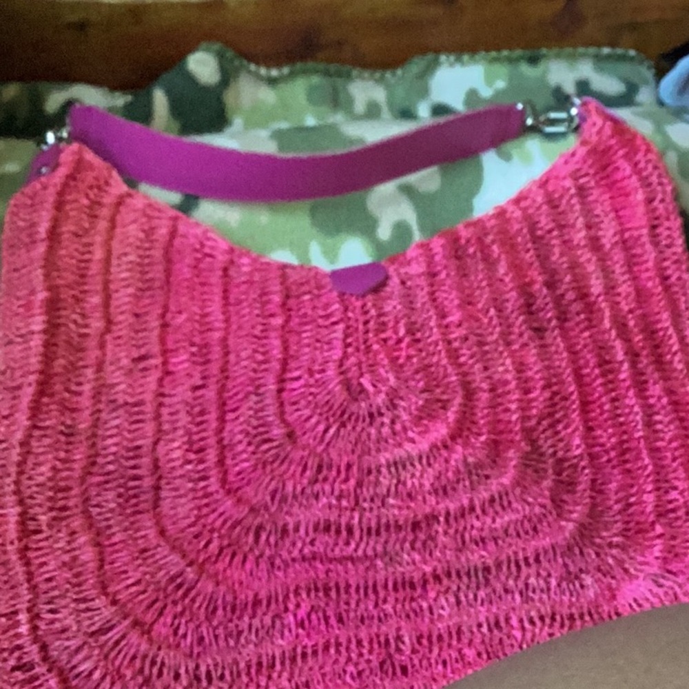 Pink Woven Women's Bag